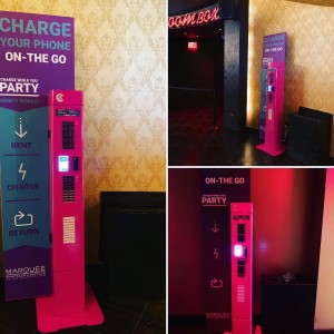 Excited to glam up our kiosks for our newest location @marqueelv keep your phones charged while at the best club in Vegas. #marqueenightclub #marqueedayclub
